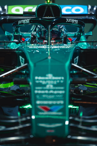 Jessica Hawkins sat within the Aston Martin AMR close up