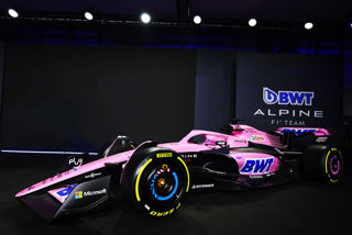 2022 BWT Alpine F1 A522 in 2023 A523 pink livery