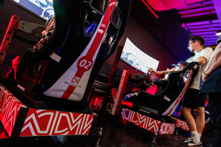 Digital Motorsports Branding on the Simulator Rigs at Silverstone Museum