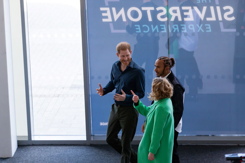 Prince Harry and Sir Lewis Hamilton Opening the Silverstone Museum in 2019