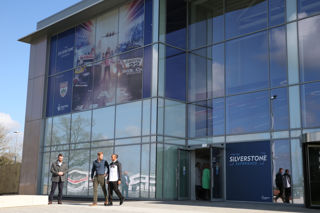 Sir Lewis Hamilton and Prince Harry outside the Silverstone Museum on opening day in 2019